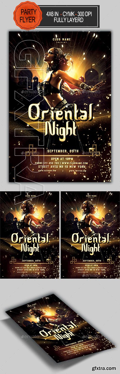 GraphicRiver - Oriental Night Flyer 23053399