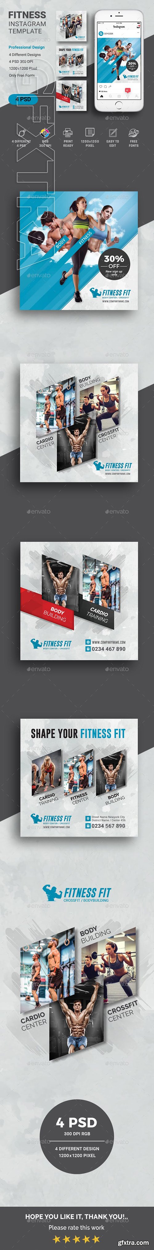 GraphicRiver - Fitness Instagram 23051861