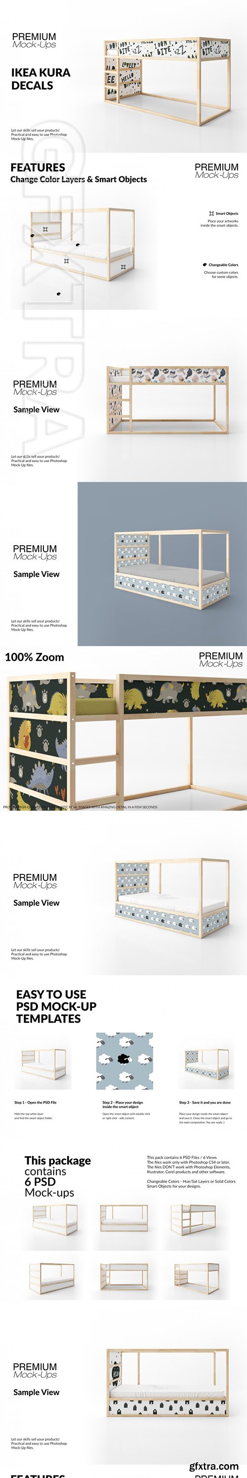 Ikea Kura Sticker Mockup Set