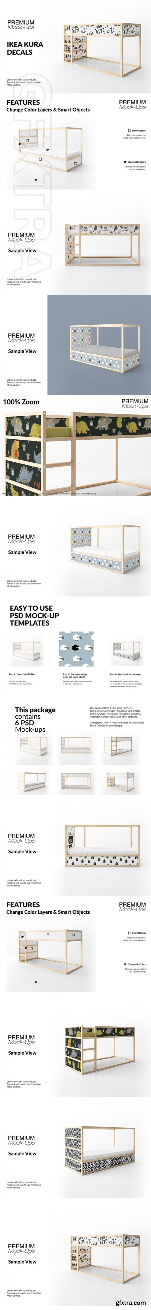 Ikea Kura Sticker Mockup Set