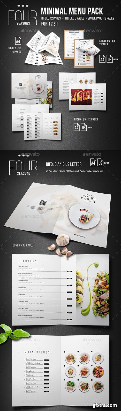 Graphicriver - Four Seasons Minimal Menu Bundle 20623981