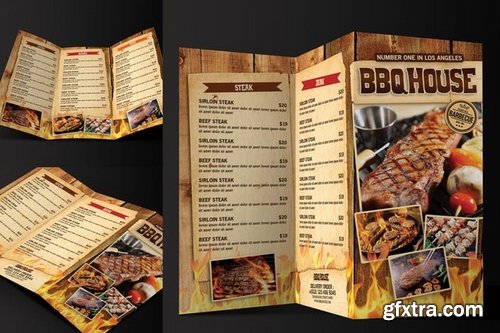 Trifold BBQ Steak Menu