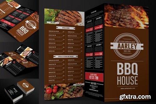 Trifold BBQ Steak Menu 2