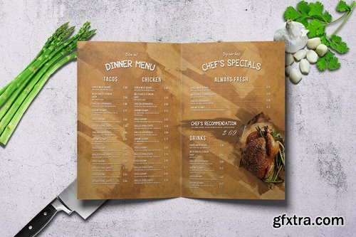 Multipurpose Food Menu Bundle A4 & US Letter