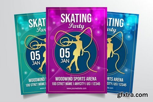 CM - Ice Skating Party Flyer Template 3322896