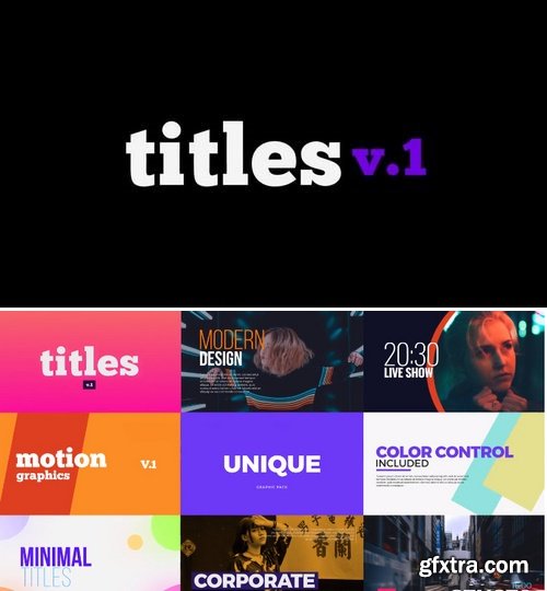 MA - Modern Titles V.1 After Effects Templates 156430
