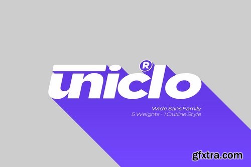 CM - Uniclo Wide Sans Family Font 3319707