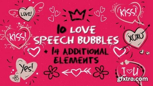 MA -  Love Speech Bubbles & Elements After Effects Templates 156570