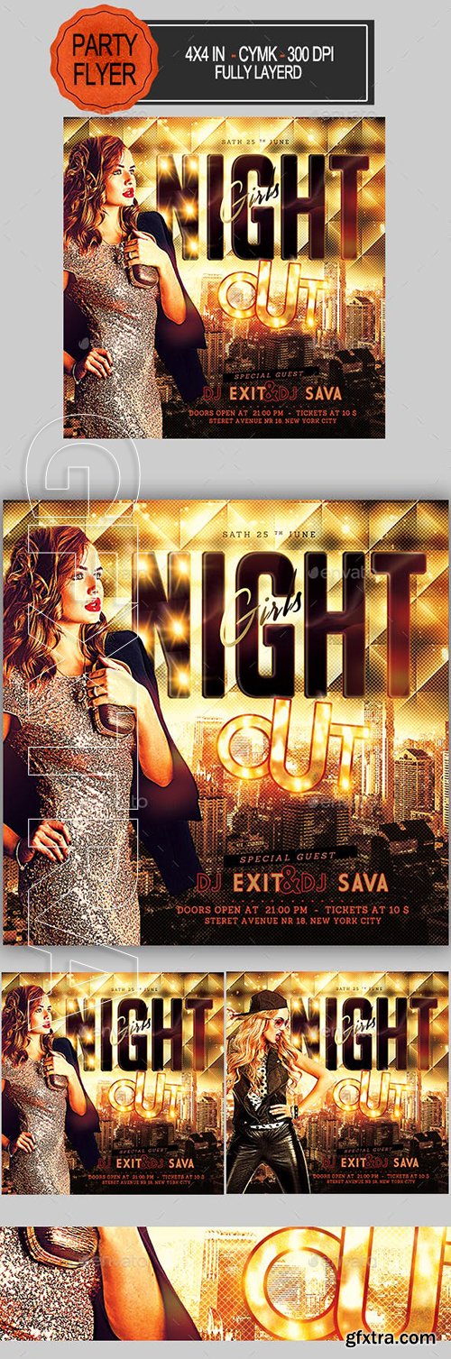 GraphicRiver - Girls Night Out Party Flyer 23054448