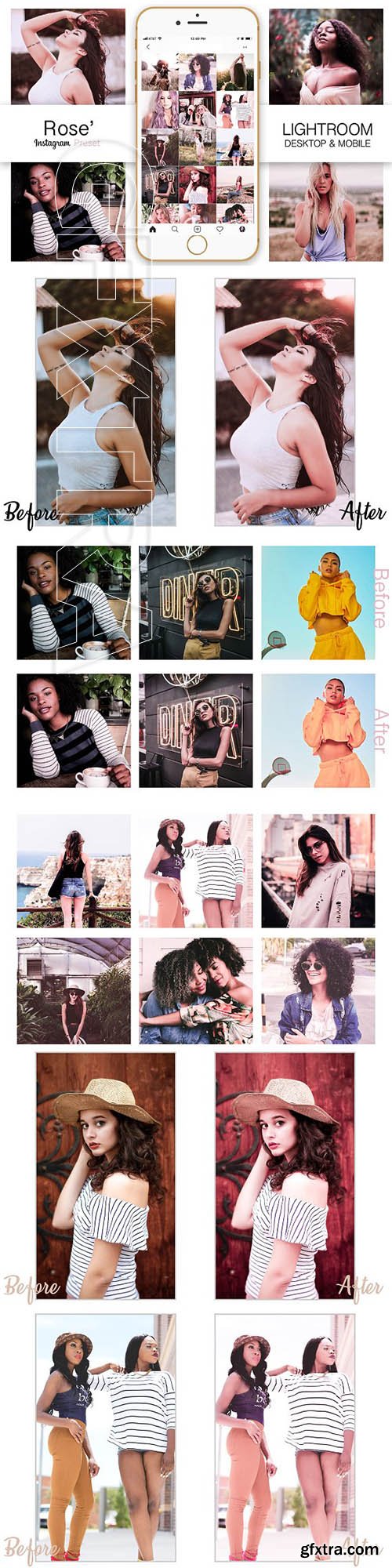 CreativeMarket - Rose Gold Instagram Blogger Preset 3285783