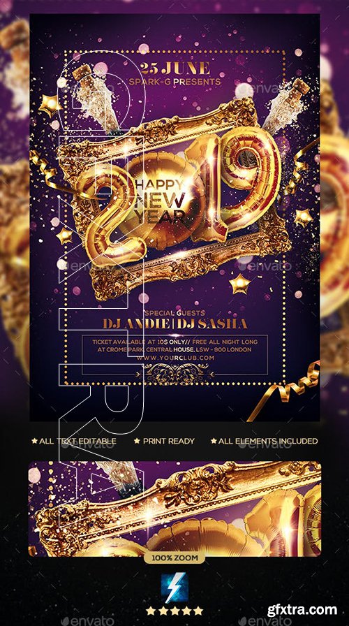 GraphicRiver - New Year Party Flyer 23076104