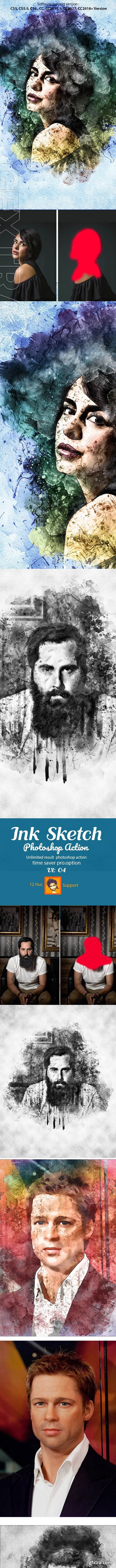 GraphicRiver - Ink Sketch Photoshop Action 22864165