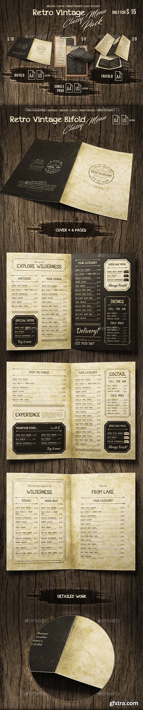 Graphicriver - Retro Vintage Classy Menu Bundle 20681361