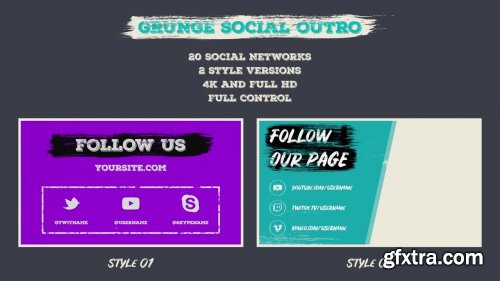 Grunge Social Outro - After Effects 135232