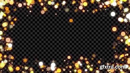 Gold Christmas Snowflakes Frame - Motion Graphics 143553