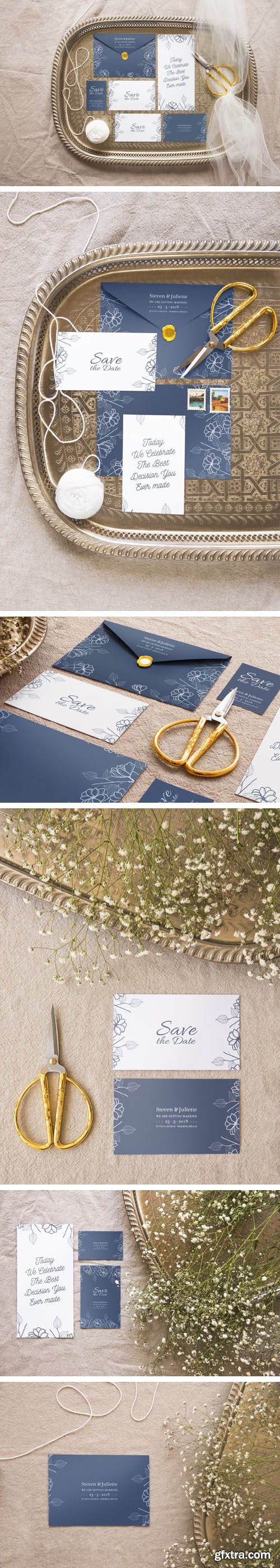 Wedding Stationery PSD Mockup Templates