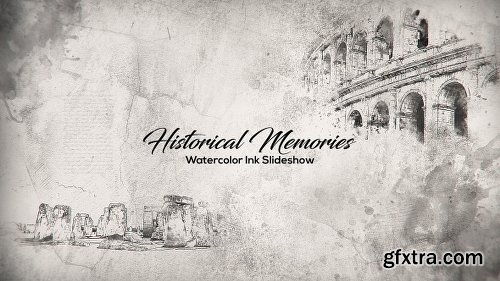 Videohive Historical Memories // Watercolor Ink Slideshow 18404158