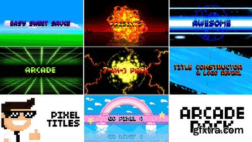 Videohive Pixel Titles & Logo Constructors (Arcade Pack) V1.5 15990451