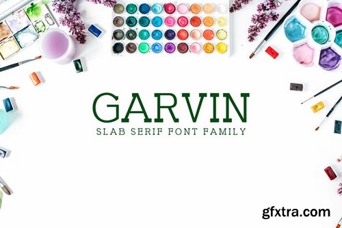 CM - Garvin Slab Serif Font Family 1688922