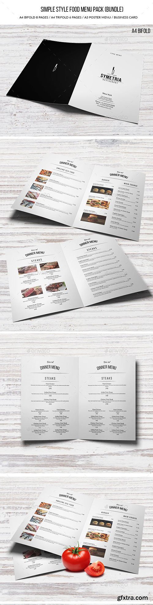 Graphicriver - Simple Style Food Menu Pack (Bundle) 16529034