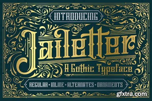 CM - Jailetter Typeface + Extras 3076711