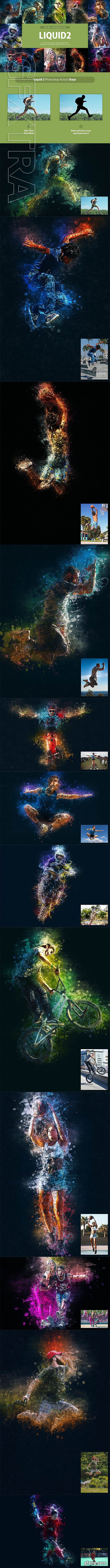 CreativeMarket - Liquid 2 Photoshop Action 3310587