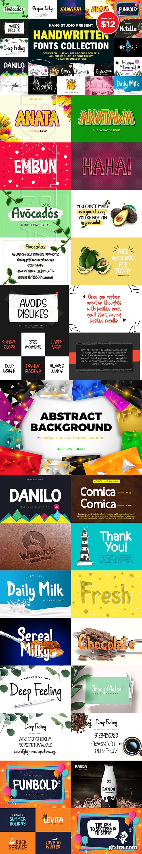 CreativeMarket - YEAR END SALES Fonts + Graphics 3275147