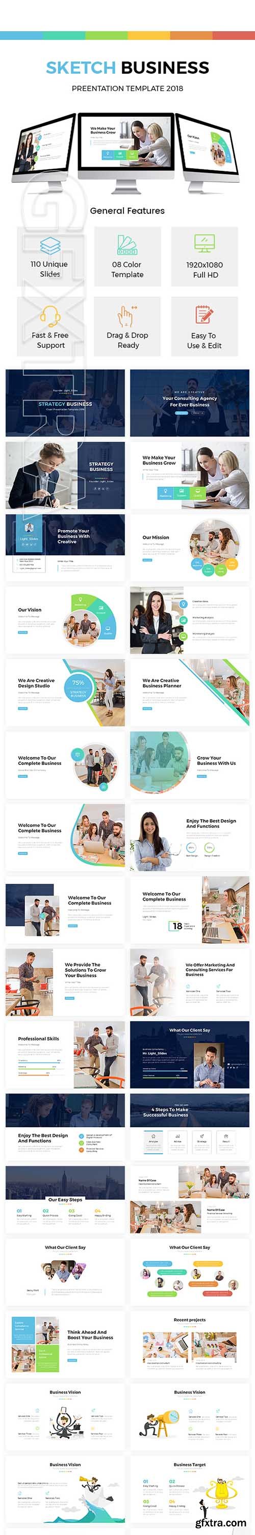 GraphicRiver - Bundle 5 In 1 Start-Up Pitch Deck Powerpoint Template 2019 23080928