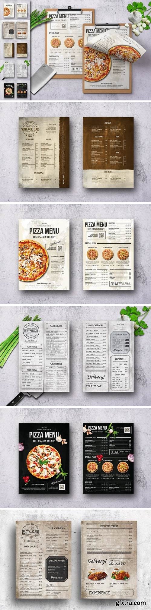 Single Page A4 & US Letter Menu Bundle