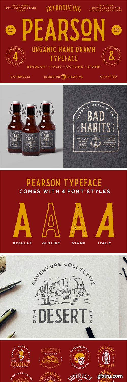 CM - Pearson Typeface- 4 Fonts! (+EXTRA) 3327577