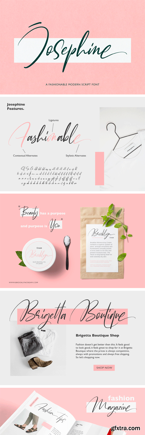 CM - Josephine | Fashionable Script Font 3325777