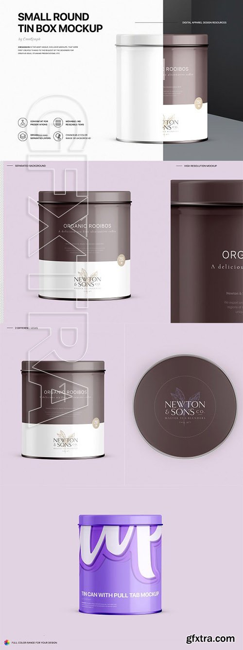 CreativeMarket - Coffee Tin Box Mockup 3181193