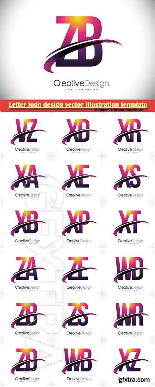 Letter logo design vector illustration template