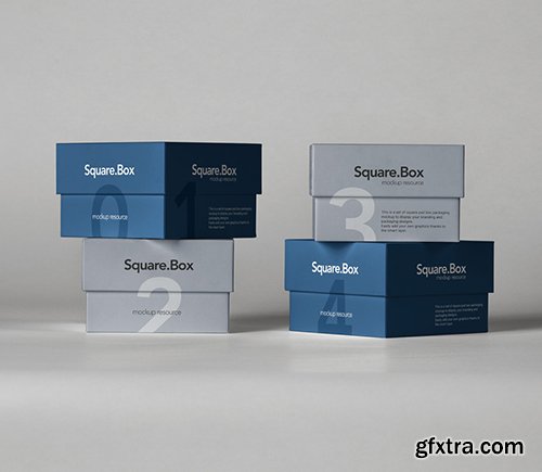 Psd Small Square Boxes Mockup