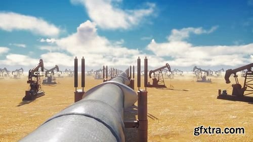 MA -  Pump Jack Farm And Pipeline Stock Motion Graphics 157220