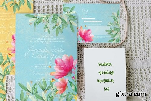 Summer Wedding Invitation Set