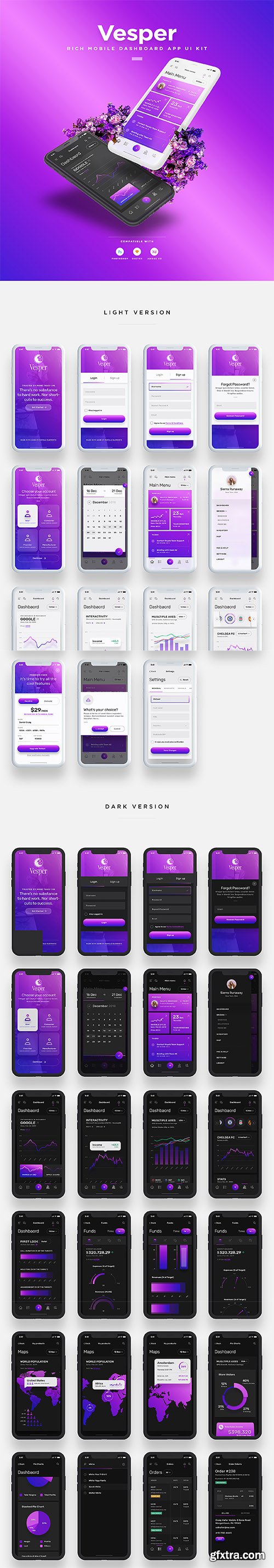 Vesper Mobile UI Kit