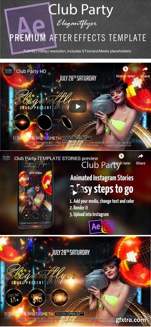 Club Party V1 2019 Animated Flyer