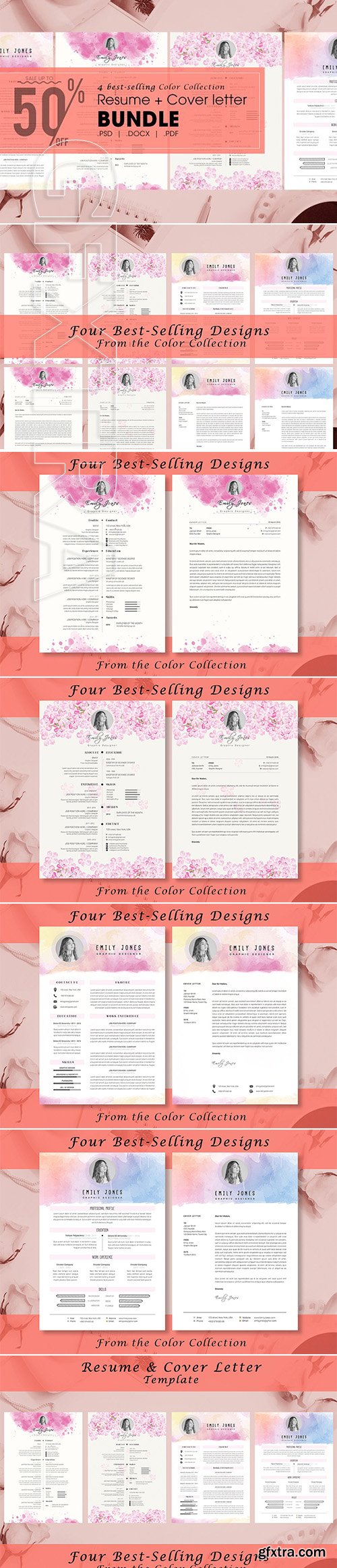 CreativeMarket - Resume Color Bundle 3328843