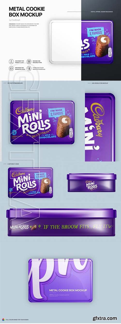 CreativeMarket - Cookie Box Mockups 3192987