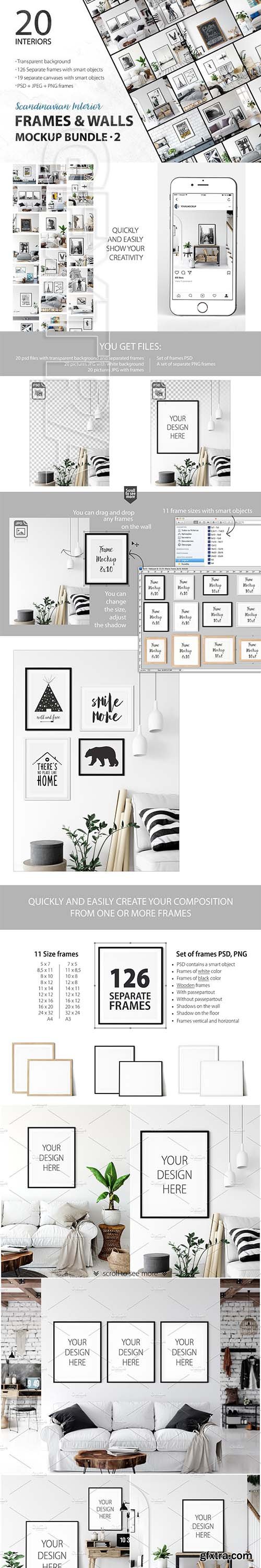 CreativeMarket - Frames & Walls Scandinavian Bundle-2 3292900