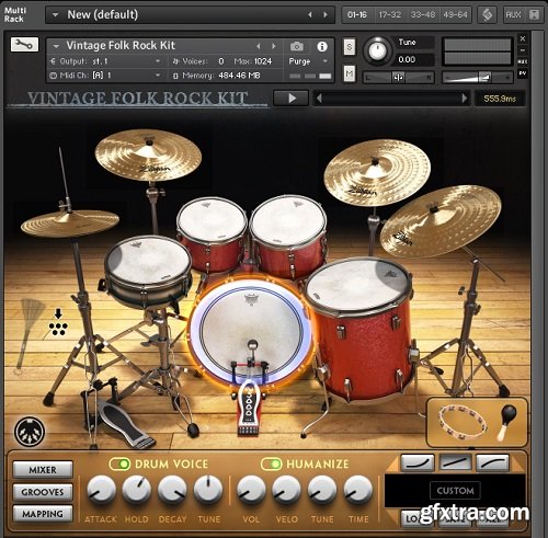 Drumdrops Vintage Folk Rock Kit KONTAKT-AWZ