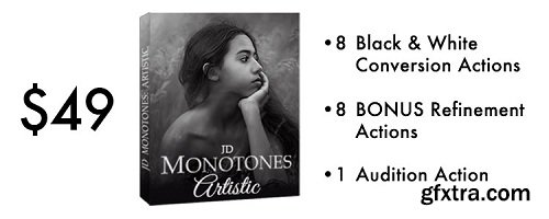 JD Monotones: Artistic Photoshop Actions