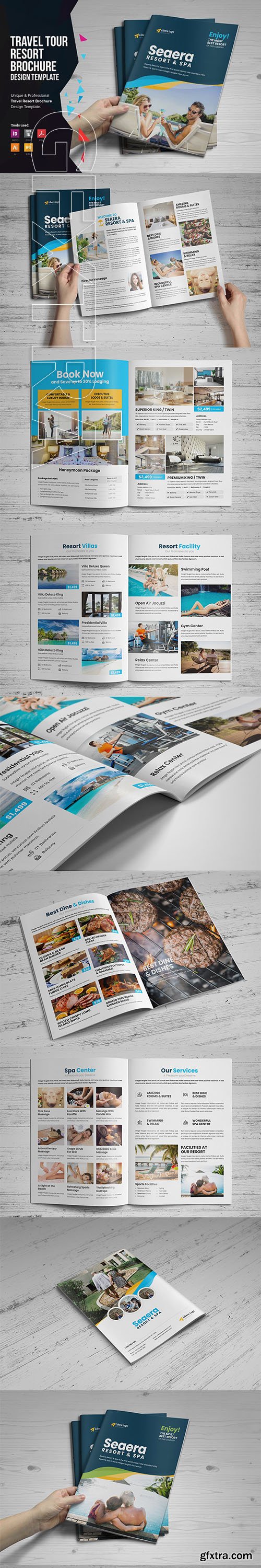 CreativeMarket - Travel Resort Brochure Design v1 3319197