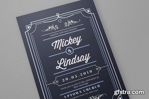 Vintage Wedding Invitation