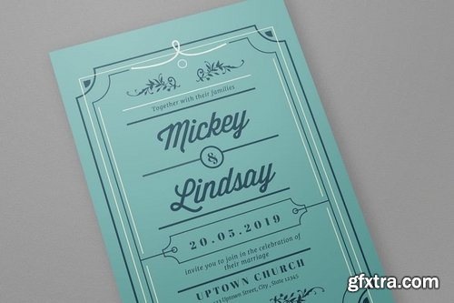 Vintage Wedding Invitation