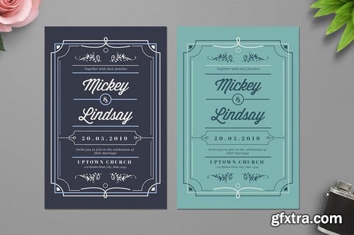 Vintage Wedding Invitation