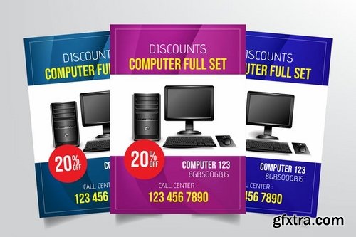 Computer Full Set Flyer Template