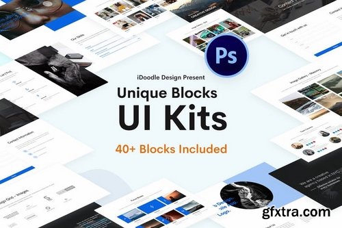 Blocks Creative UI Kits PSD Template