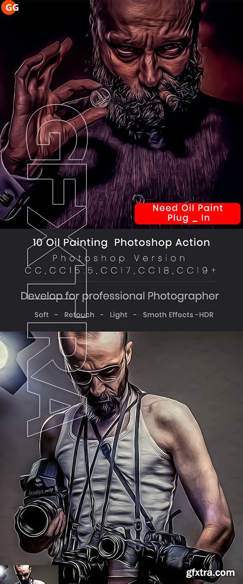 GraphicRiver - 10 Oil Painting Photoshop Action 23091430